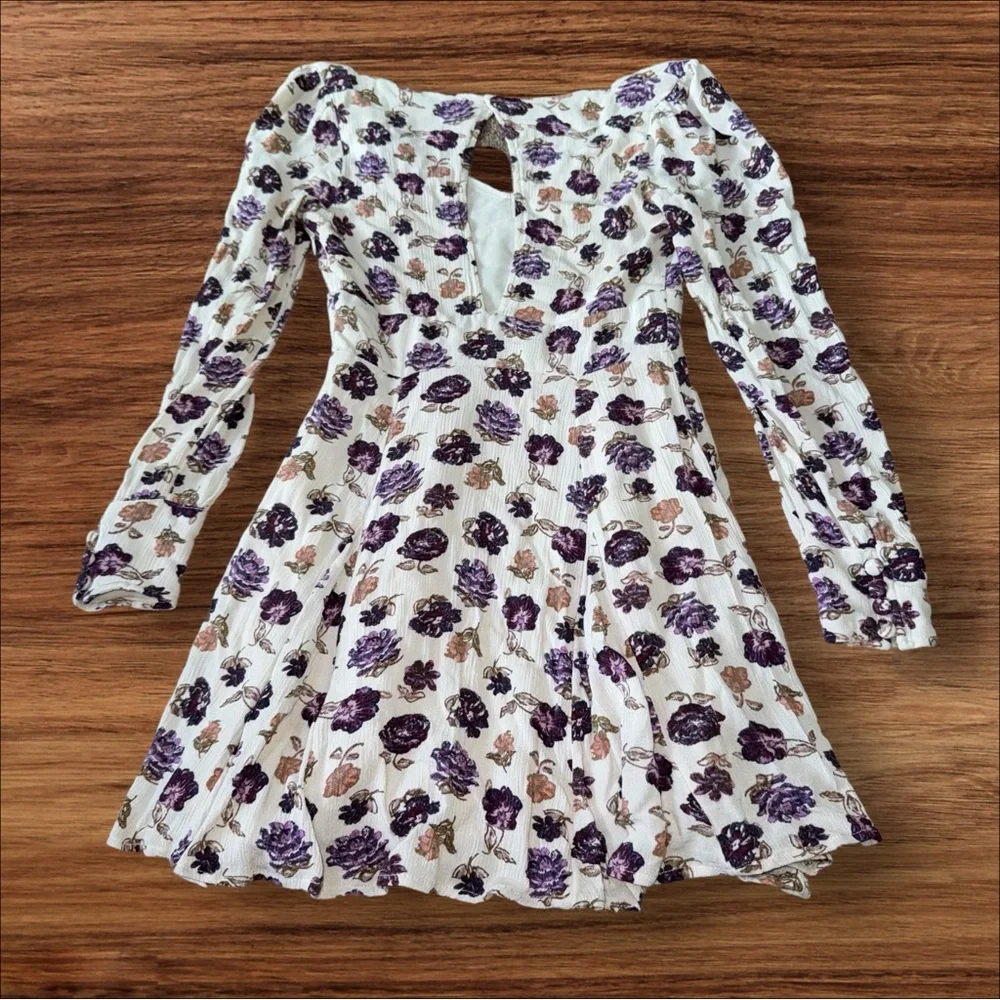 EUC Free People About A Girl Fit And Flare Dress size 0 MSRP: $128 FLORAL SPRING